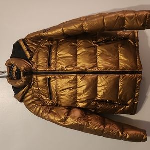 Guess - Mens Winter Bubble Jacket w/ Hood | Gold | Medium